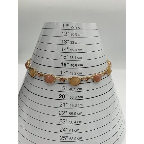 Liz Claiborne Gold-Tone Necklace With Pink Accents - Picture 5 of 5